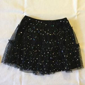 Total Girl Black Spangle Skort/shorts Size M